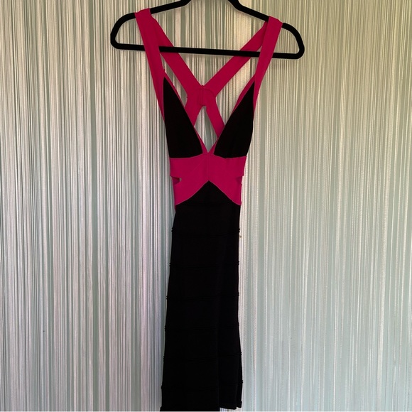 Pink and Black Cut Out Mini Dress Size Small - Picture 8 of 16